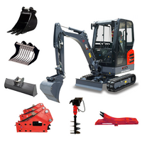 Kubota/Yanmar Engine 2 Ton Small Excavator CE/EPA/EURO 5 Mini Excavator with Full Accessories