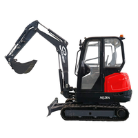 2.8 Ton Mini Backhoe Excavator With Dozer Blade for Construction Works