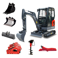 Kubota/Yanmar Engine 2 Ton Small Excavator CE/EPA/EURO 5 Mini Excavator with Full Accessories