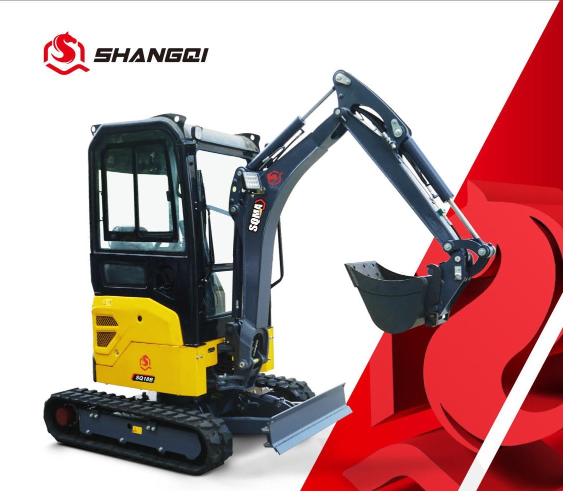 SQ18B mini tailless excavator with canopy