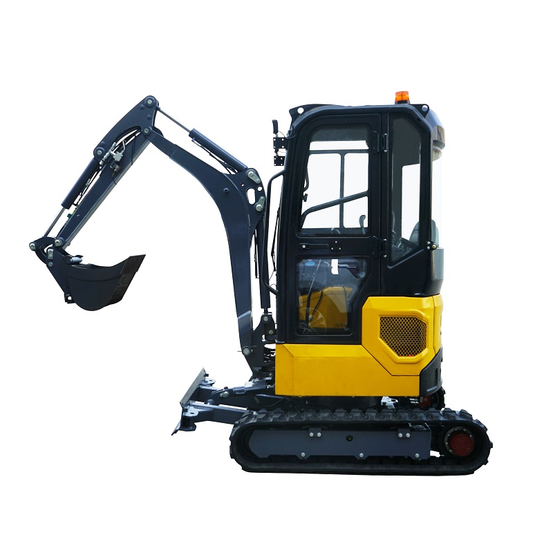 mini excavator with closed cabin