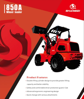 850A Wheel Loader (lifting Weight 2480kg +lifting Height 2.91m)