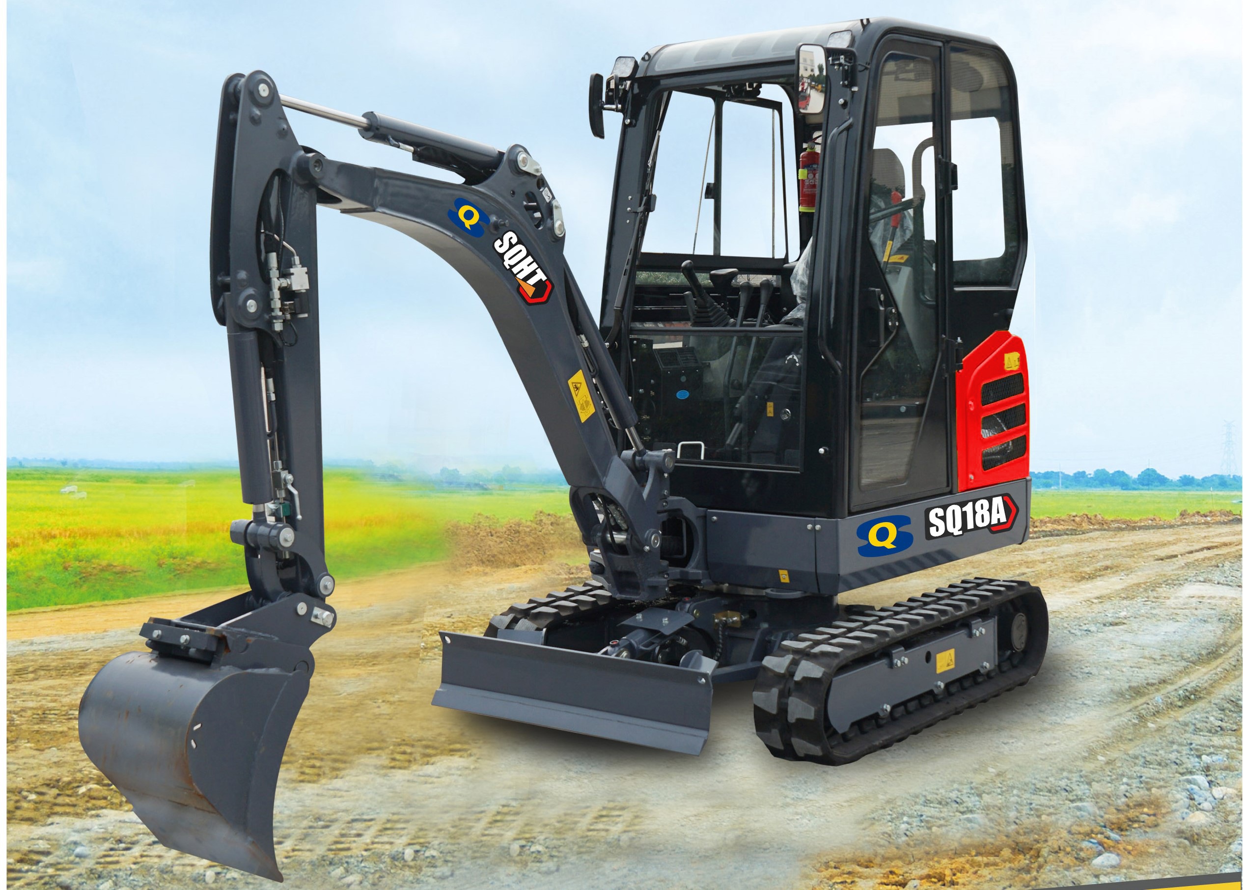 SQ18A red excavator