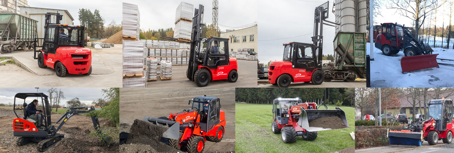 Real Application Scenarios of forklifts excavators and loaders