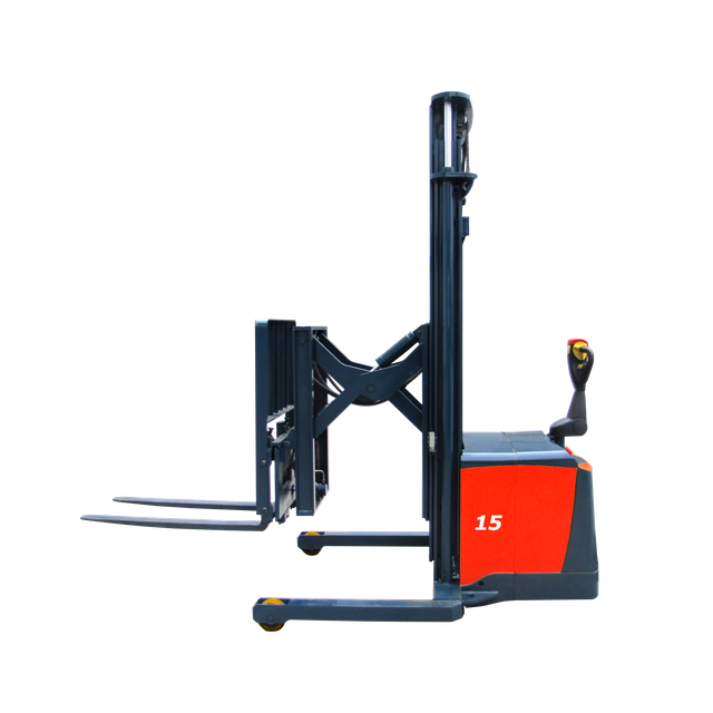 1.5 Ton 3000mm Fork Lifting Height Electric Pallet Stacker Reach Forklift