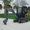 Earth Moving Machinery 1.8t 2 Ton Digger Small Bagger Compact Hydraulic Crawler Excavator