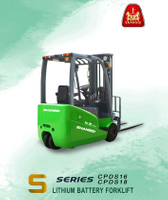 CPDS18 Three wheel Li-ion forklift（Optional lithium battery + Lifting Weight：1.8 Ton + Optional 3-6m Mast）